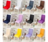 Fundas de silla sólidas para bodas, para comedor, respaldo alto, fundas sólidas negras, rojas y blancas, lavables, para decoración del hogar, tapicería Universal Size 1pcs