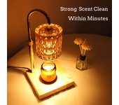 Lámpara calentadora de velas eléctrica regulable, calentador de cera derretida ajustable con temporizador para velas en frascos de cera perfumadas, lámparas de mesa con calentador superior