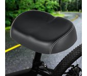 Asientos de bicicleta de PU impermeables, grandes, sin punta, con amortiguación de impactos, cómodos y suaves, para bicicletas de montaña y de carretera, ensanchados, 2025 negro