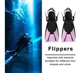 1 par de aletas de silicona para traje de baño para adultos unisex Aletas de buceo libre Aletas de entrenamiento de natación Aletas de snorkel profesionales Fortalecimiento de la fuerza de las piernas S púrpura/color rosa