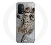 Coque pour Oppo A74 chaton Bengal dormir
