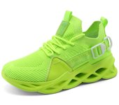 TUINANLE Zapatillas de deporte de moda para hombre, zapatos casuales de malla, zapatos masculinos con cordones, zapatos vulcanizados ligeros, zapatillas para caminar 36 blanco