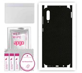 apgo Protective Skin Sticker for the back+sides compatible with Samsung Galaxy A30s, Full Wrap Film, Foil, Vinyl - Pattern Matrix