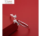 Pulseras de plata de ley con diseño original de pez dorado para mujer, joyería para fiestas, bodas, regalos navideños.