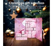 Cajas para calendario de adviento de Navidad 2024 hechas a mano Caja vacía para llenar Calendario de cuenta regresiva de Navidad de 24 días Haz tu propia caja de regalo navideña color rosa