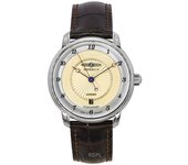 Reloj de Hombre Zeppelin Friedrichshafen Correa de Cuero Esfera Tono Dorado Automático 85565 oro