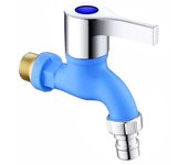 Grifo de agua para balcón y jardín, rosca macho de 1/2  , montaje en pared, grifo para lavadora, manguera de agua de plástico, conector rápido 1/2'' rojo
