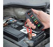 Probador de batería para automóvil, motocicleta, batería de coche, probadores de batería ABS, rojo, amarillo y verde, 12 V, nivel de batería, comprobador de fluido