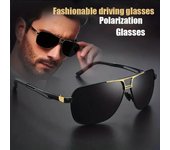 Gafas de sol con degradado de moda para hombre, gafas de sol con montura grande, gafas de conducción con visión nocturna, gafas polarizadas