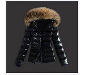 Chaqueta de otoño para mujer, abrigo de moda para mujer, chaqueta con capucha impermeable brillante para invierno, parkas de talla grande, ropa para la nieve 2XL negro