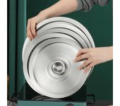 Tapa para utensilios de cocina de 20/22/24 cm, tapa para olla, tapa para wok, tapa para sartén, tapa para sartén plana, tapa de acero inoxidable para cuencos y palanganas.
