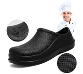 Zapatos para Chef para hombre, zapatos de cocina impermeables y a prueba de aceite, zuecos antideslizantes para jardín, zapatillas de playa de verano para hombre, zapato de trabajo para Hotel, sandalia EVA 40