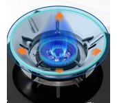 El soporte antideslizante de la cubierta del acelerador a prueba de viento y a prueba de viento engrosa el anillo de ahorro de energía de la estufa de gas. 1pcs