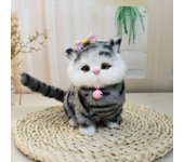 Bonita almohada de gato, bonita muñeca de gato de simulación, muñeca de tela, muñeca de peluche, regalo relajante para niñas