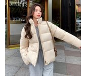 Chaqueta de algodón holgada y gruesa de invierno de talla grande para mujer S negro