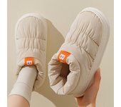 Zapatillas de algodón para hombre, impermeables, antideslizantes, de suela gruesa, para parejas, para el hogar, para invierno 36 color rosa