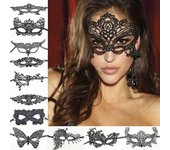 Máscara de encaje sexy para mujer, máscara de ojos para mascarada, fiesta de Halloween, baile de máscaras, máscara de cosplay, disfraces venecianos, máscara de carnaval de media cara