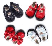 Zapatos con lazo para muñeca de 3,2 Cm, minizapatos de cuero para ropa, accesorios, juguetes rojo vino