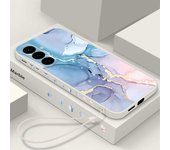 Carcasa de TPU suave a prueba de golpes con pintura de mármol para Samsung S25, S24, Fe, S22 Plus, Ultra, S23, S21, A56, A36, A55, A16, A54, A35, A52, A25, A15, A14, 5G, A32, 4G Samsung S22 Plus oro/negro