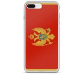 Funda iPhone - Monténégro - Drapeau - Souple - Multicolore - Compatible iPhone 7 Plus