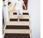 Alfombra de escalera, alfombra de escalera silenciosa y exquisita, cojín de escalera con relieve de piedra, suministros para el hogar A café