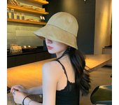 Nuevo Color sólido de algodón suave sombrero de cubo para mujer Primavera Verano ajustable al aire libre sombreros para el sol y la playa gorras panamá plegables gorra de cola de caballo 56-58cm beige