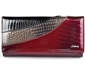 Cartera para mujer, billeteras de cuero genuino, moda femenina, carteras y monederos largos de cocodrilo para mujer, monedero, tarjetero, bolso de mano negro