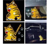 with Moving Tail Car Sticker PET Reflecting Material Auto Wiper Sticker  Car blanco