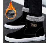 Botas de nieve altas de invierno para hombre, suela de goma, antipolar y cálidas para el invierno 39 negro