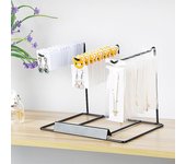 Estante de exhibición de joyas con soporte de hierro, decoración de escritorio para el hogar, aretes, collares, almacenamiento, cuerda para la cabeza, organizador de cuerdas. A4