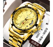 Reloj de movimiento automático de moda para hombre, calendario, resistente al agua, luminoso, no mecánico, Esfera Grande negro