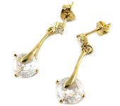 Les Trésors De Lily [N9252] - Boucles Plaqué Or 'Sissi' blanc doré oro
