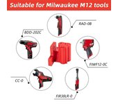 Soporte de herramientas montado en la pared para herramientas Milwaukee M12, soporte de suspensión con tornillos, 3 uds.