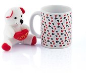 Taza de corazones con osito love Taza