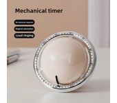 Reloj despertador y temporizador visual mecánico magnético para niños marfil/blanco