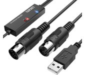 Cable MIDI Cable de interfaz USB Cable de conversión de conexión fácil para teclado LEKATO Instrumento musical electrónico y PC Alta eficiencia de transmisión