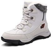 Botas de invierno para hombre, zapatillas de deporte al aire libre, botas de nieve de buena calidad, zapatos altos de moda para mujer, zapatos casuales cómodos para hombre, zapatillas de deporte nuevas 35 gris