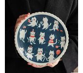 Vajilla de cerámica con forma de gato, estilo japonés, bonito plato de cerámica, plato de postre, plato para pastel, accesorios de cocina, platos para la cena