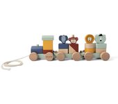 Tren de madera Trixie Juguete de madera Niños recién nacidos Animal Tren de animales de madera