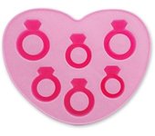 Molde de chocolate con cubetera anillas rosa