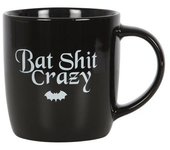 Something Different Taza Loca de mierda de murciélago One Size negro/blanco