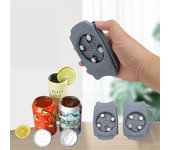 Abridor de botellas de cerveza multifuncional, abridor de latas de bebidas, abridor de botellas portátil creativo, accesorios de cocina para fiestas gris