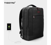 Tigernu, gran descuento, mochila informal antirrobo para ordenador portátil de 15,6 pulgadas, mochila de moda con USB, mochila escolar de viaje para hombre 30cm*14.5cm*40cm negro
