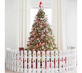 Valla para árbol de Navidad para niños pequeños - 30 piezas de valla blanca de plástico decorativa para árbol de Navidad, puerta para fiesta