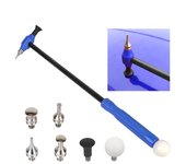 Herramienta de reparación de abolladuras de coche con tornillo M8, martillo perforador de aleación de titanio con mango de fibra de carbono, Kit de reparación de carrocería, accesorio para coche azul