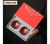 Juego de 2 tazas de té de cerámica con nubes auspiciosas, juego de tazas de té de plata dorada, juego de tazas de té de degustación, juego de tazas de té maestras, caja de regalo de negocios de 80 ml