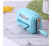 Máquina de grabado y troquelado para manualidades, portátil, práctica herramienta para manualidades con placa de soporte de plástico para tarjetas de álbumes de recortes color rosa