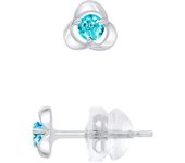Pendientes - LÉA &; ARTHUR - TOPACIO AZUL - Oro blanco 375 - Piedra semipreciosa - Pendiente