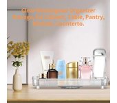 Bandeja giratoria para nevera, organizador giratorio para refrigerador, almacenamiento de frutas y bebidas, estante de despensa transparente para armario de cocina 2PCS transparente
