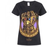 Marvel Womens/Ladies Avengers Infinity War Thanos Infinity Gauntlet Camiseta L negro